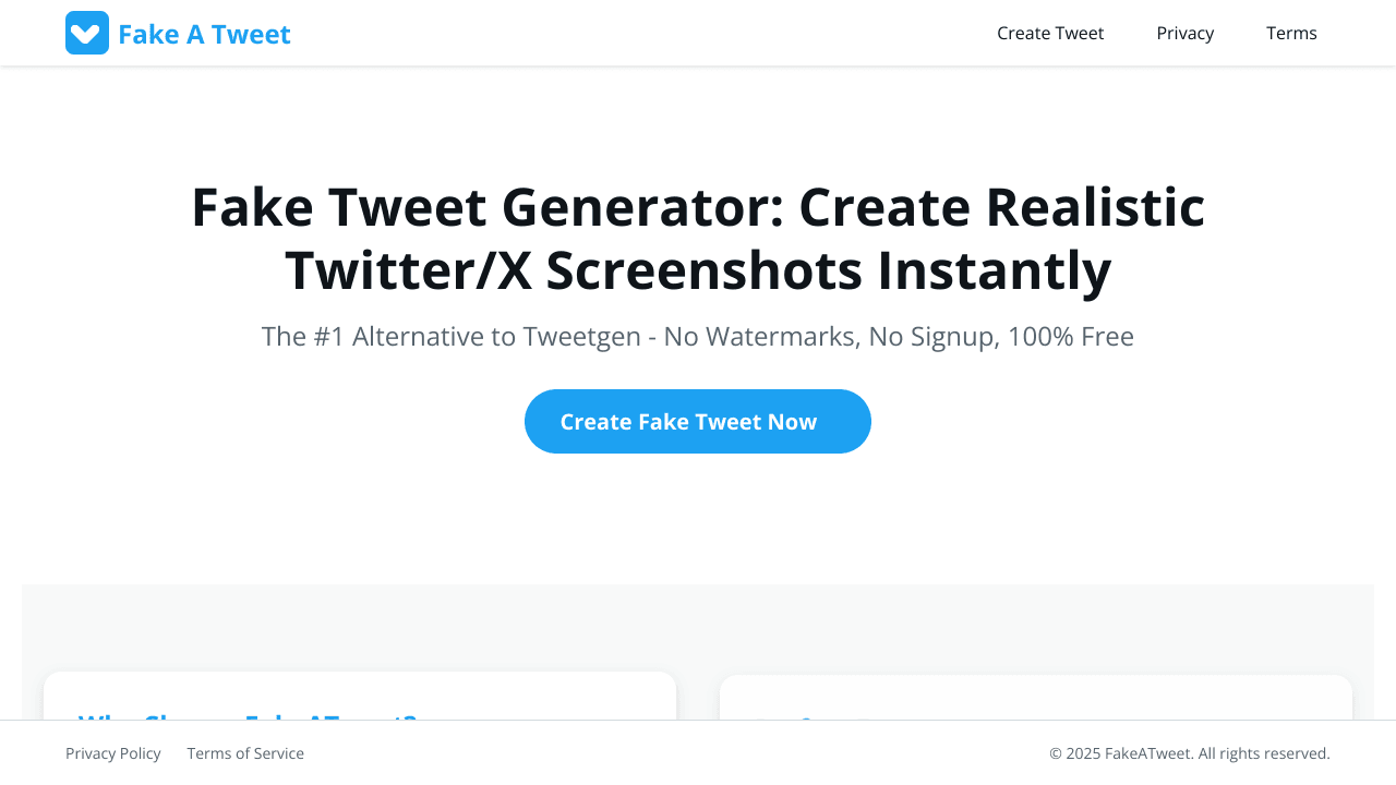 Fake Tweet Generator