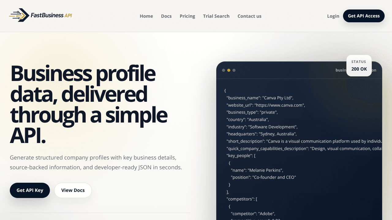 FastBusiness API