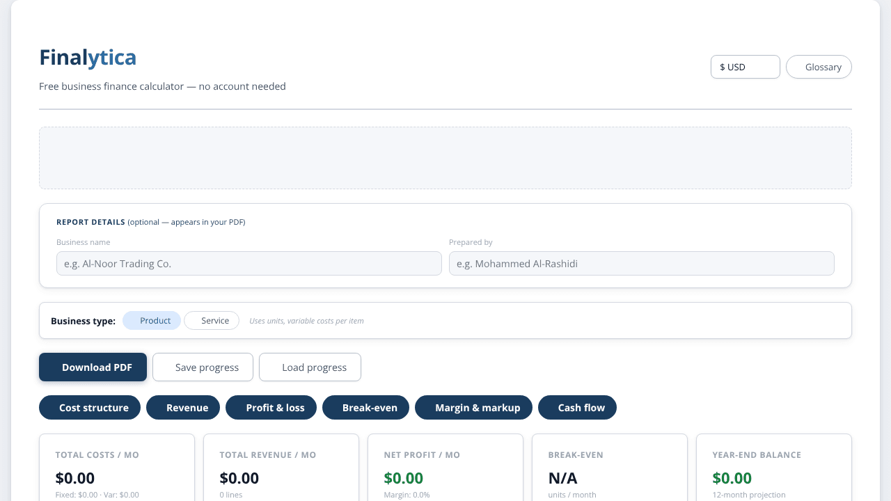 Finalytica.io - Free Finance Calculator