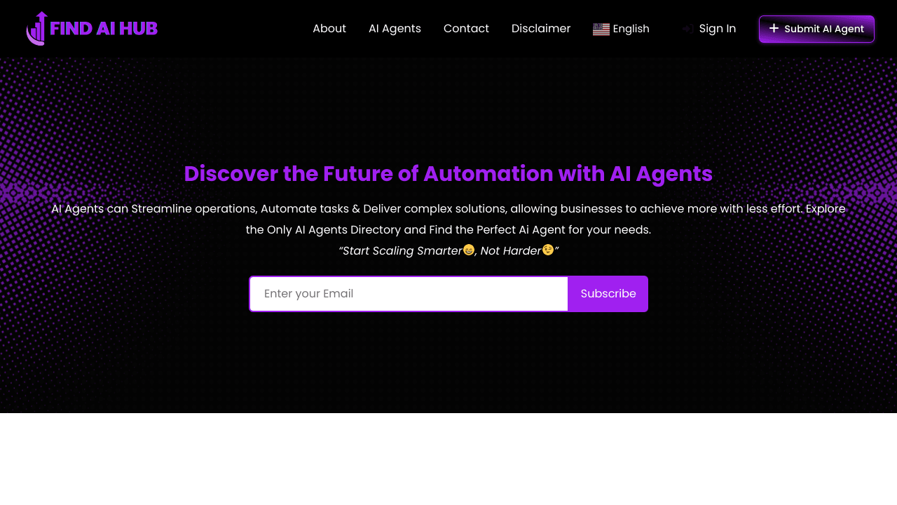 Find AI Hub - AI Agents Directory