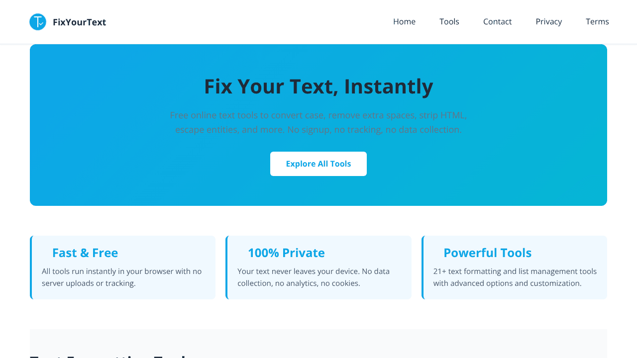 FixYourText - 22+ Free Text Tools