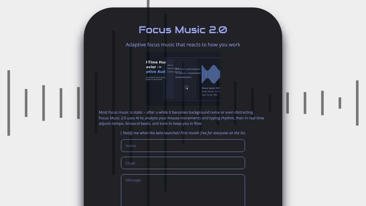 Focus Music 2.0 – Adaptive focus music 