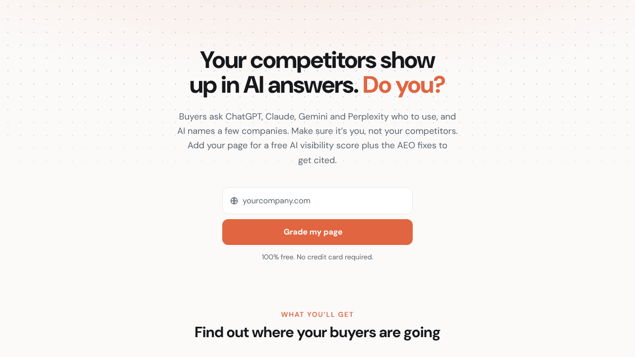 Free AEO Checker: Does AI recommend you?