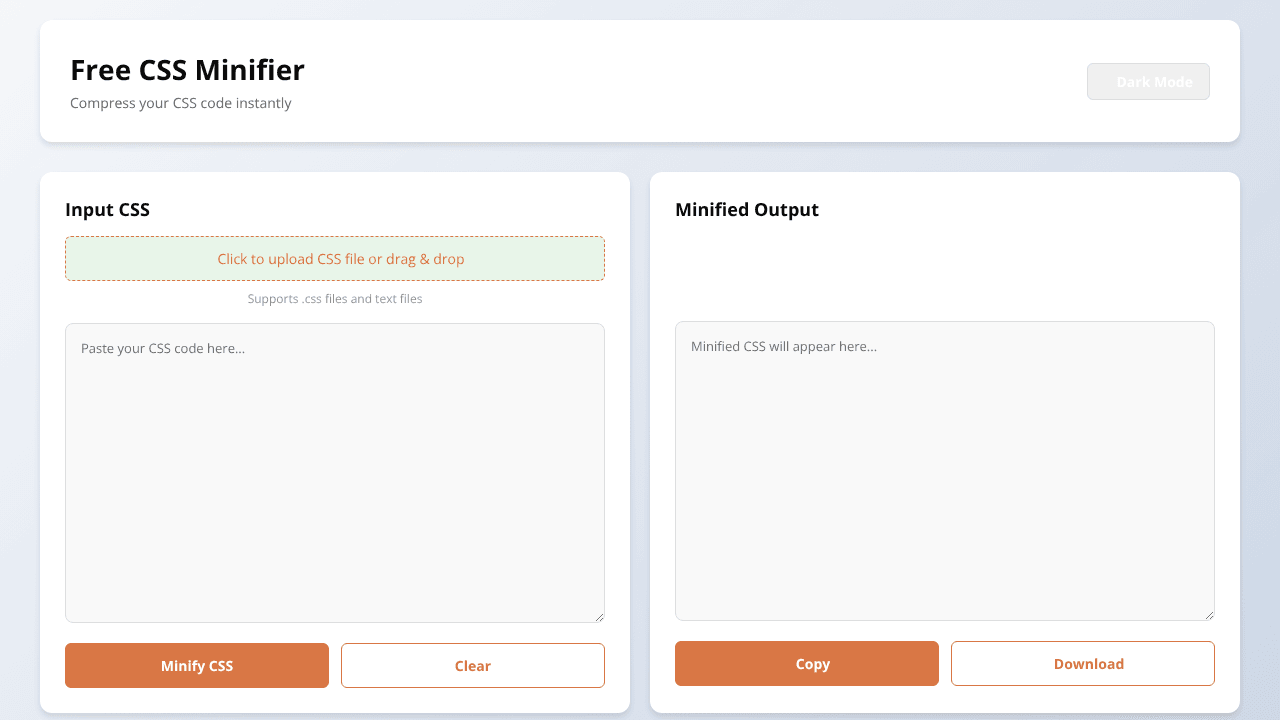 Free CSS Minifier