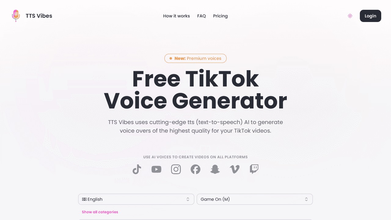 Free TikTok Voice Generator