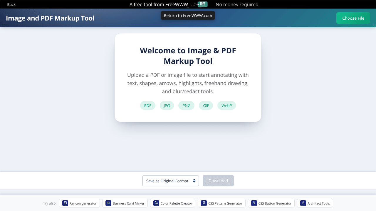 FreeWWW Image & PDF Markup