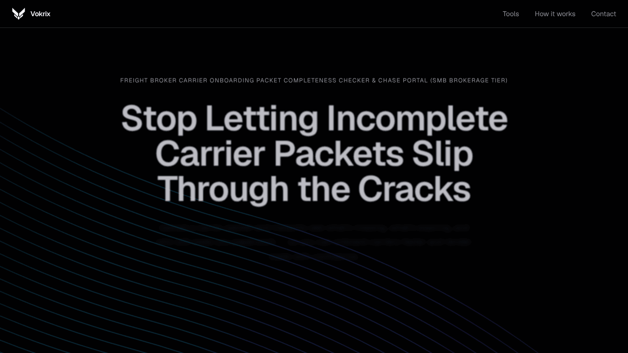 Freight Broker Carrier Onboarding Check