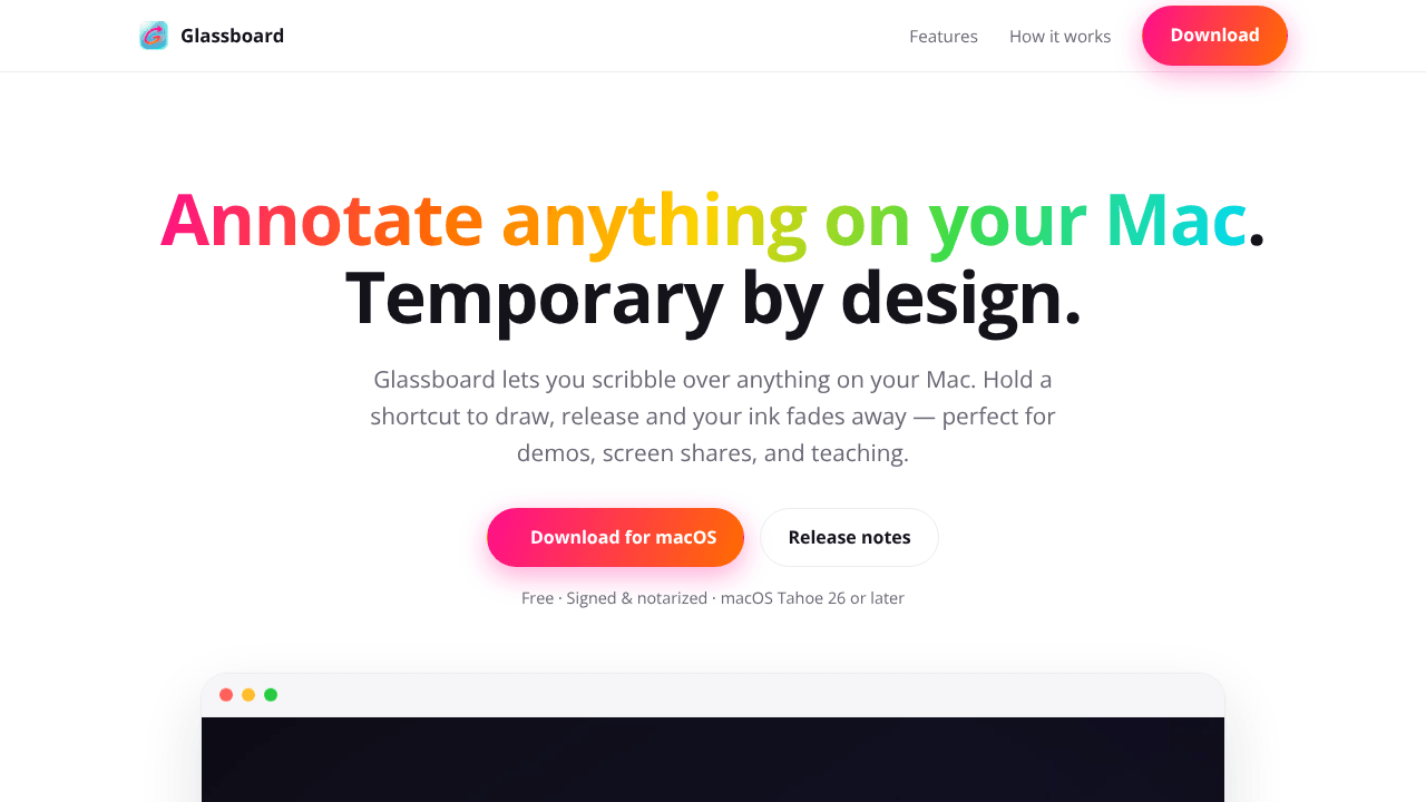 Glassboard: Annotate anything on a Mac