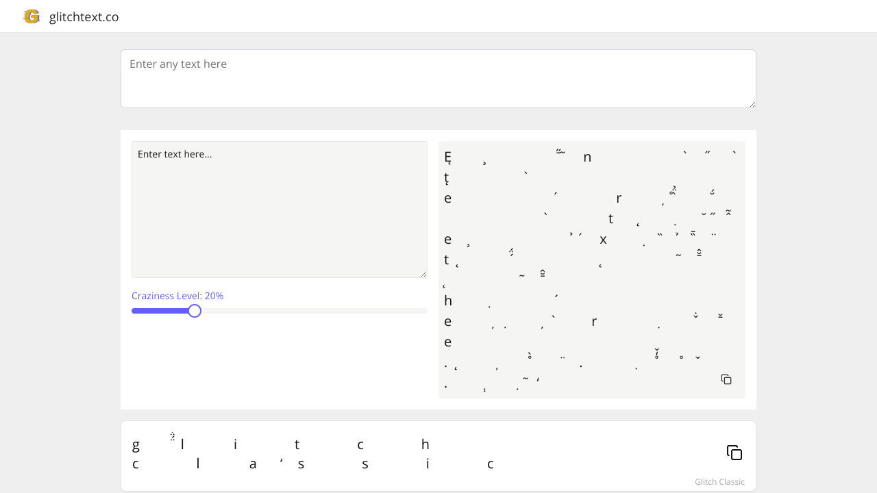 Glitch Text Generator
