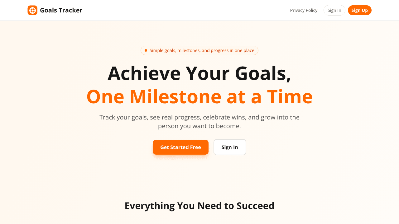 Goals Tracker