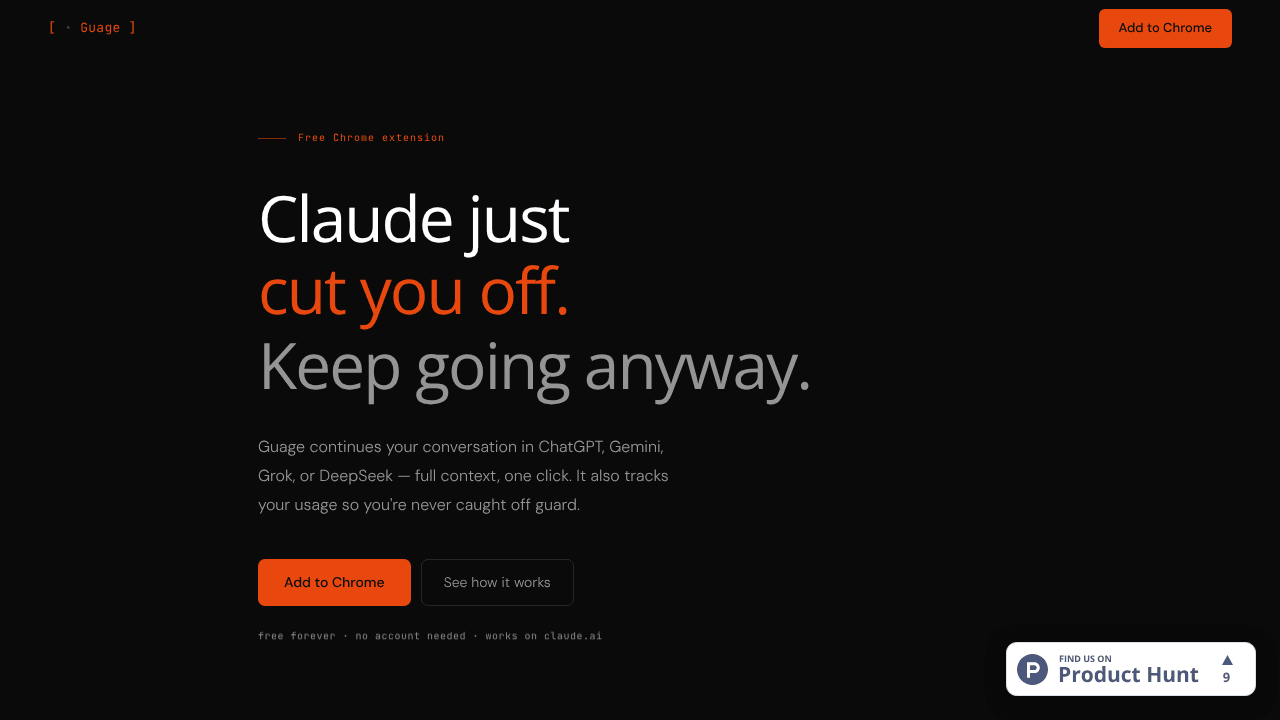 Guage — Claude usage tracker