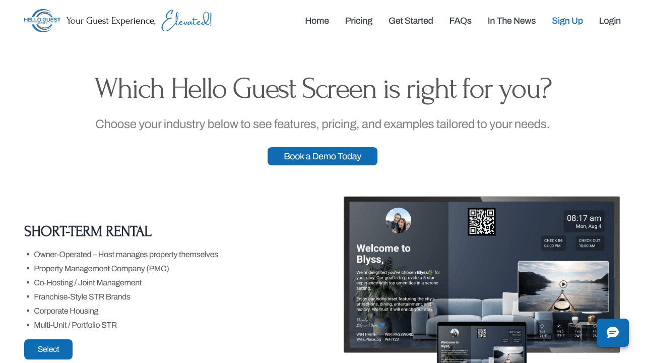 Hello Guest Screen