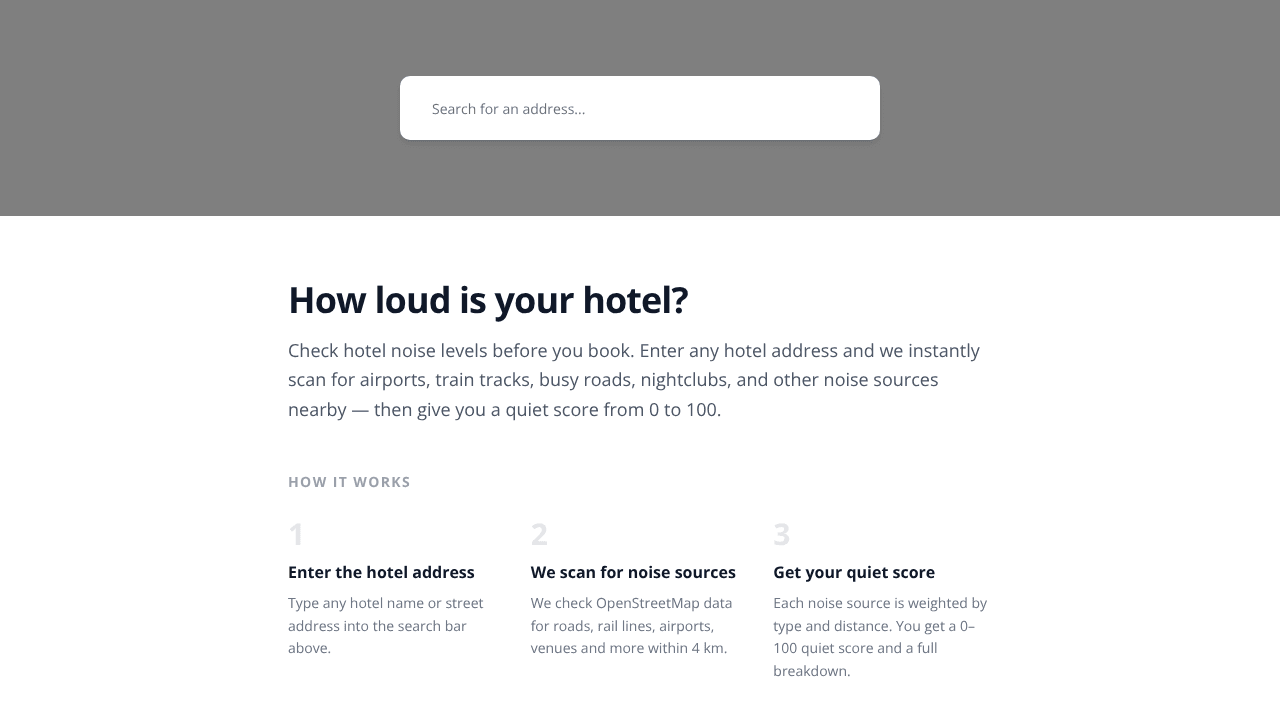 How Loud Is My Hotel?