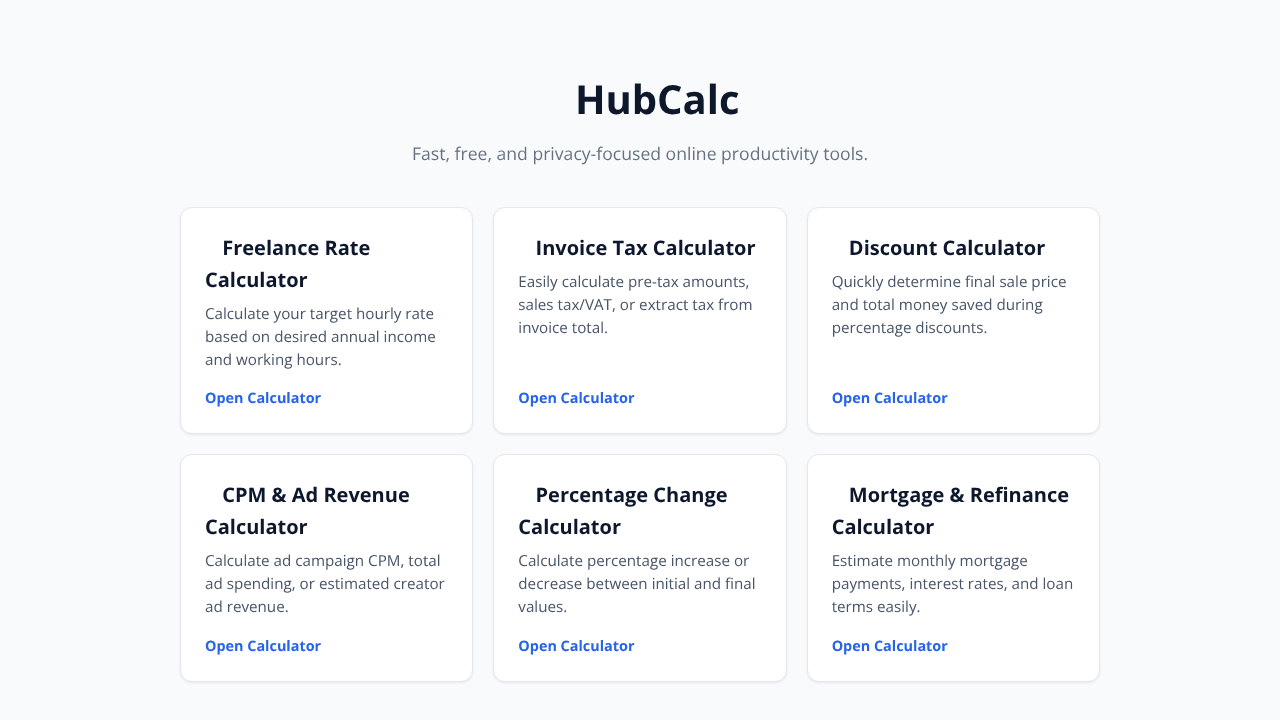 HubCalc