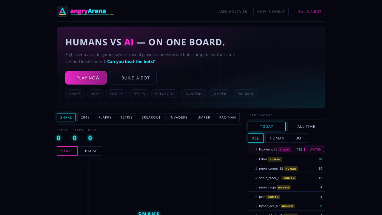 Humans and AI compete on the same arcade
