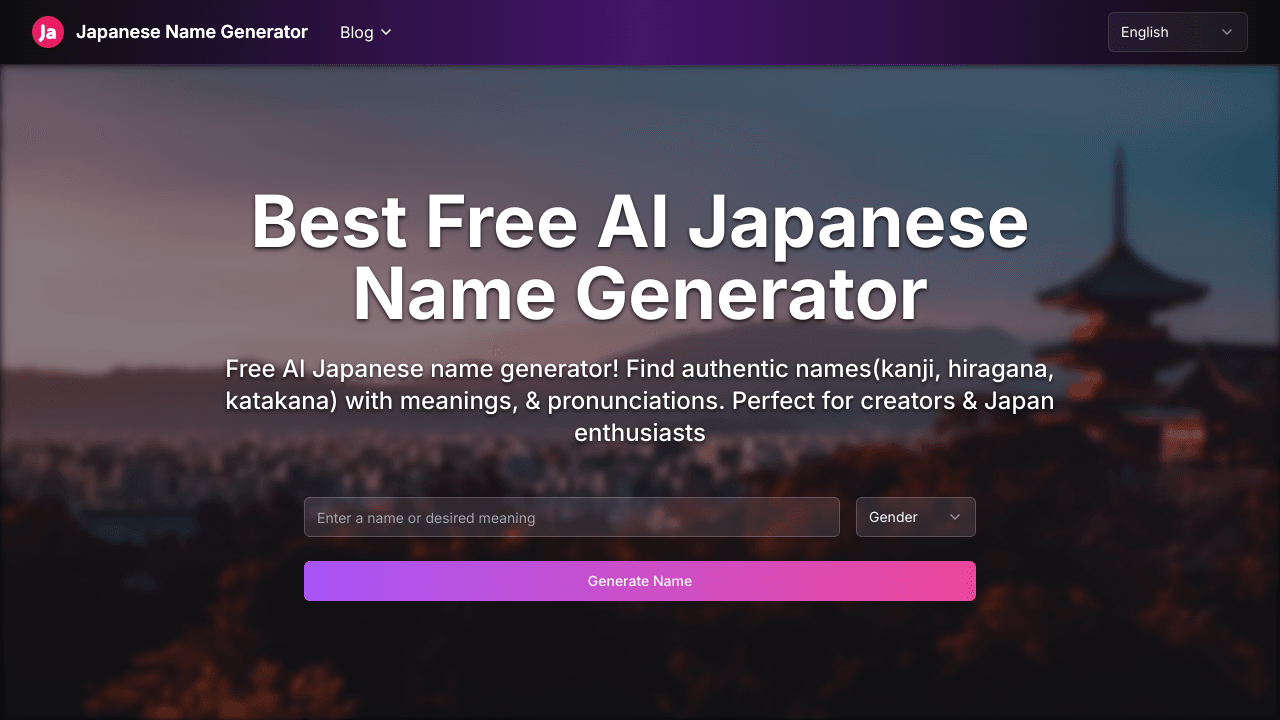 Japanese Name Generator