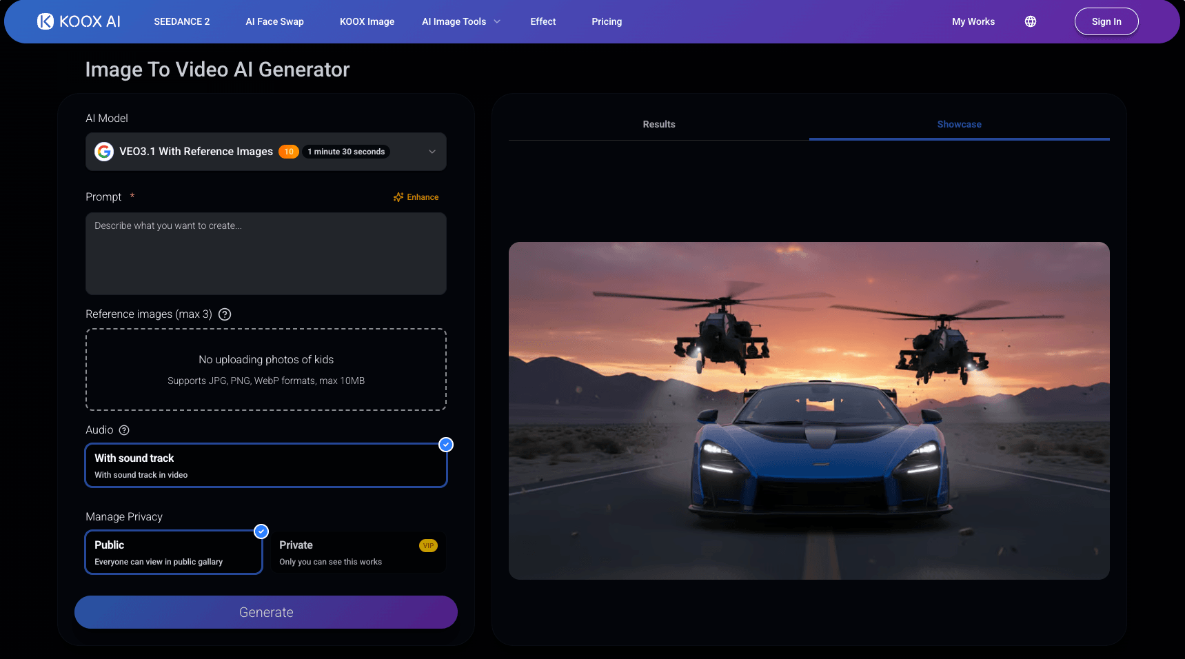 IMAGE TO VIDEO - KOOX AI