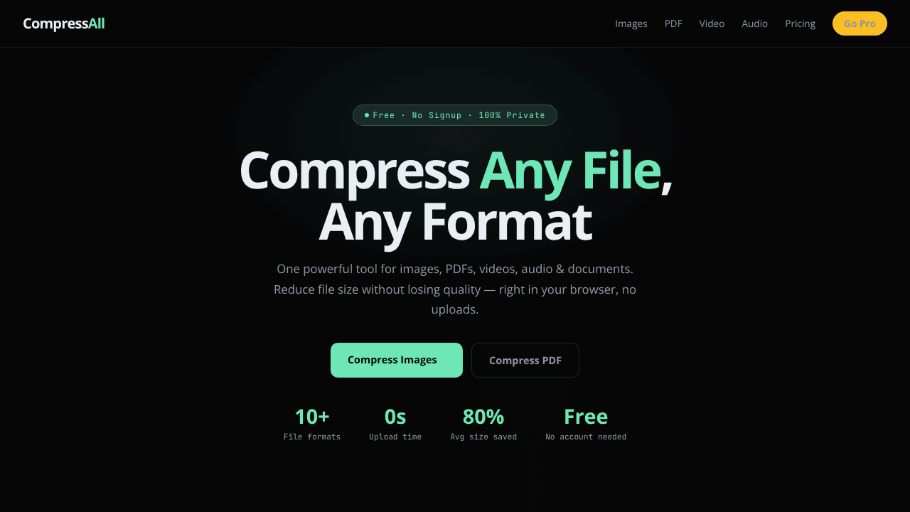 Images, PDF, Video, Audio