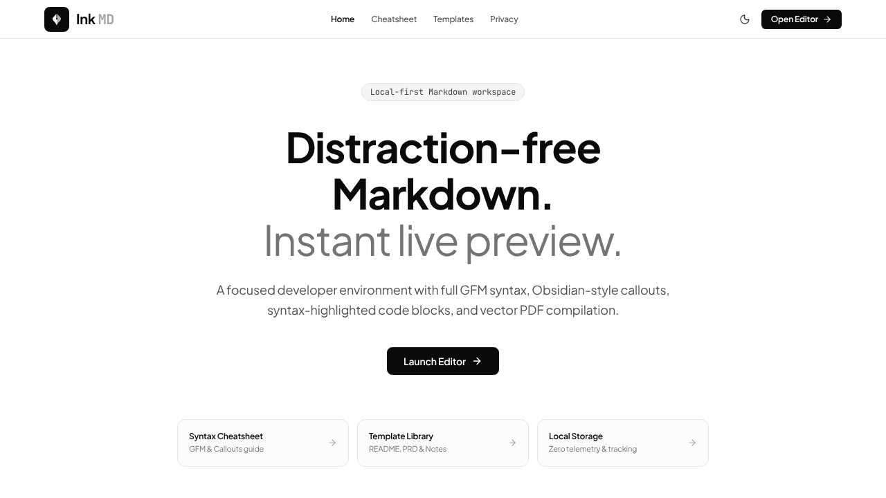 InkMD — Markdown Editor