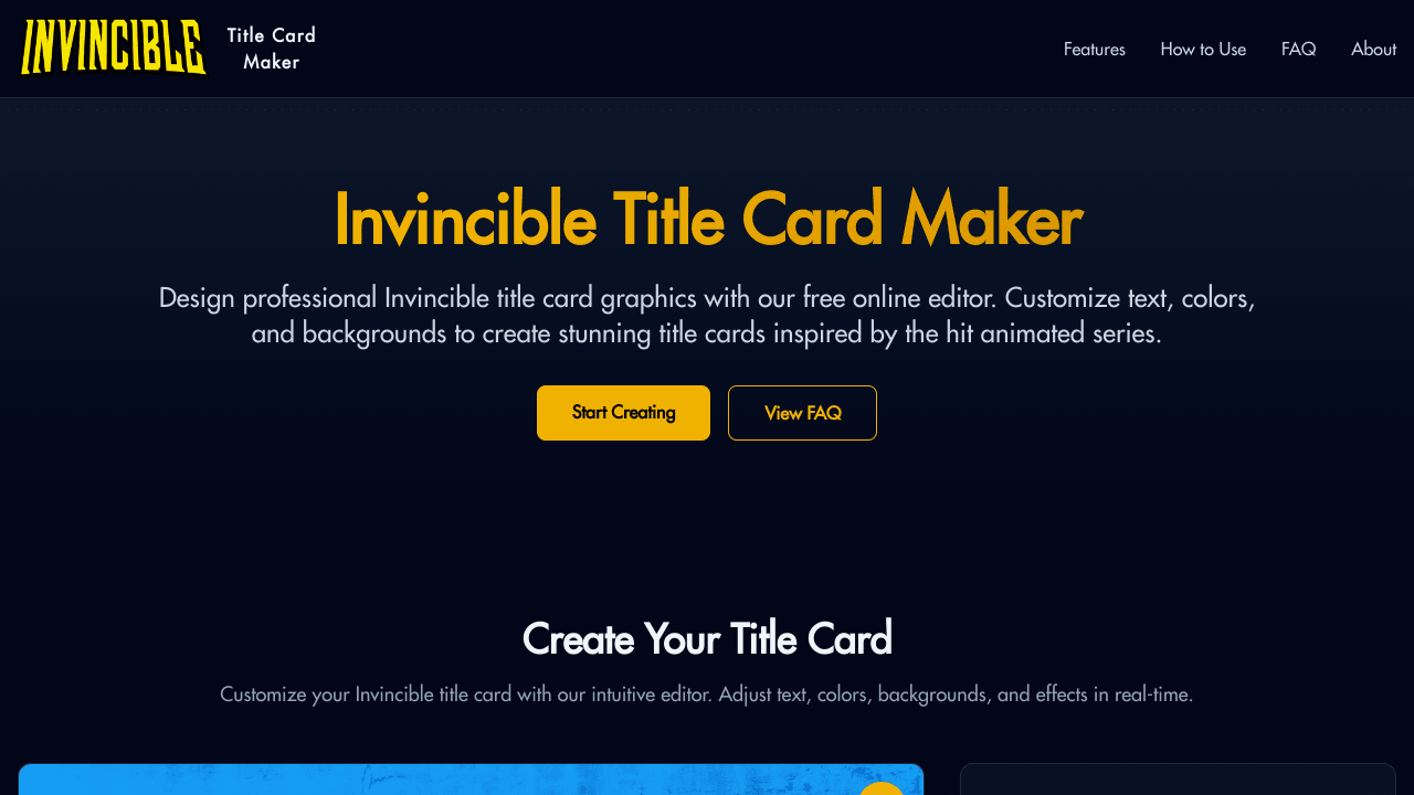 Invincible Title Card Generator