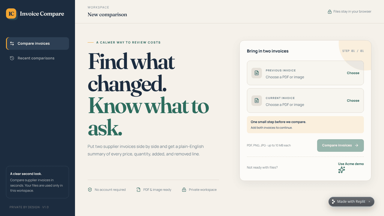 Invoice Compare