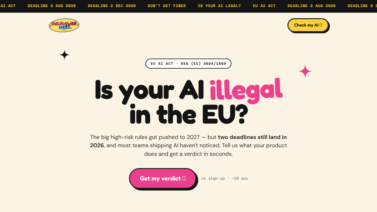 Is My AI Legal?