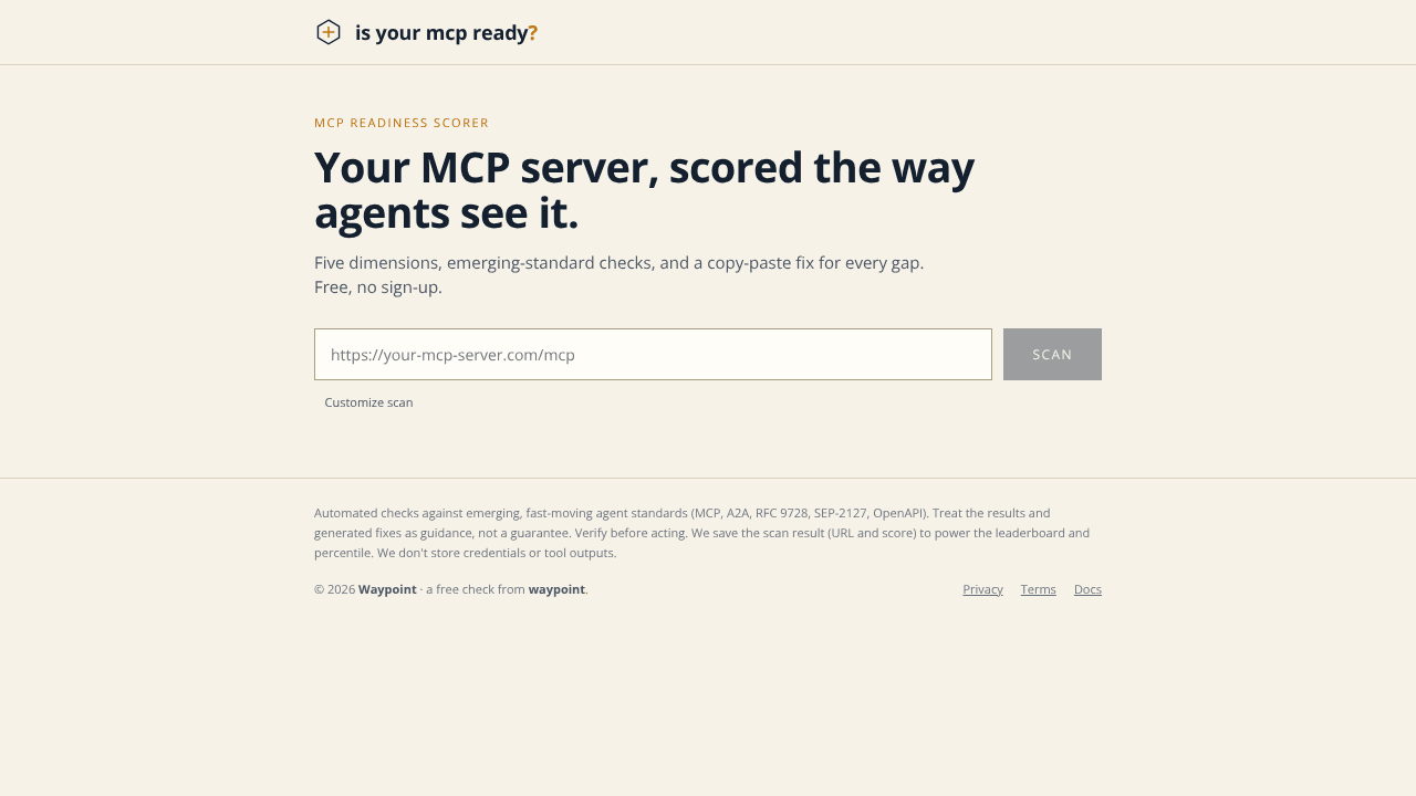 Is Your MCP Ready?