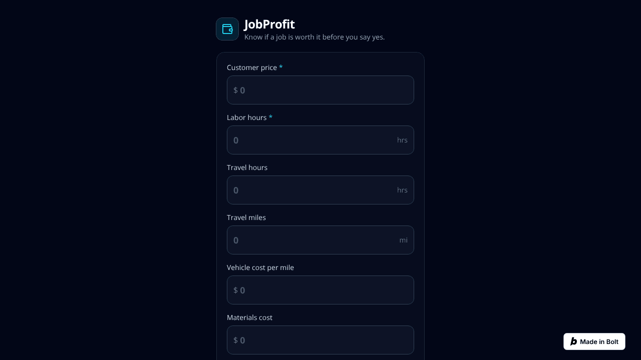 JobProfit — Is this job worth it?