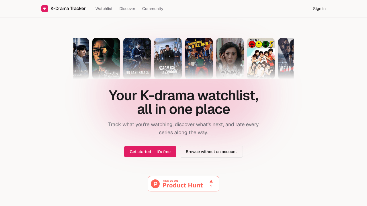 K-Drama Tracker