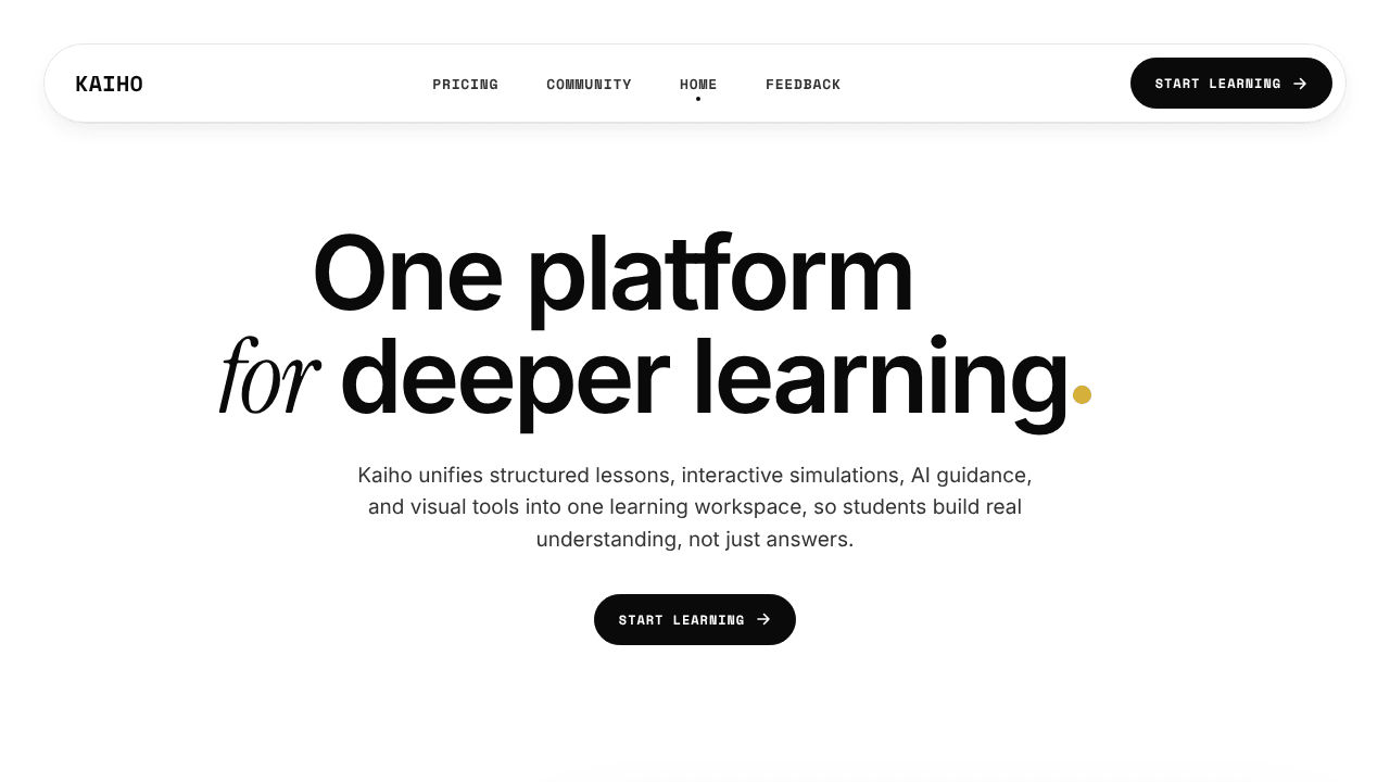 Kaiho — One platform for deeper learning
