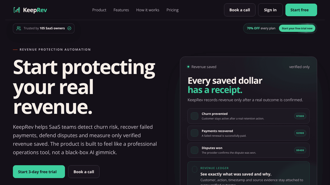KeepRev - AI Revenue Protection
