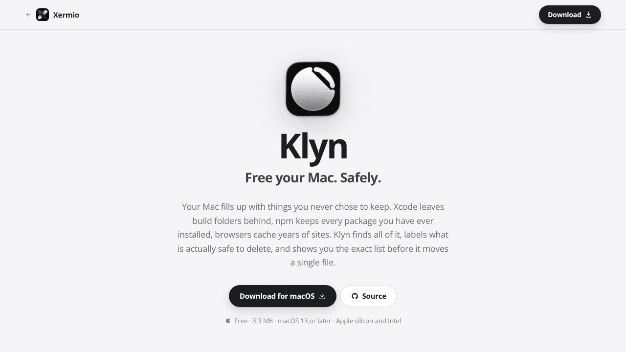 Klyn — free your Mac, safely