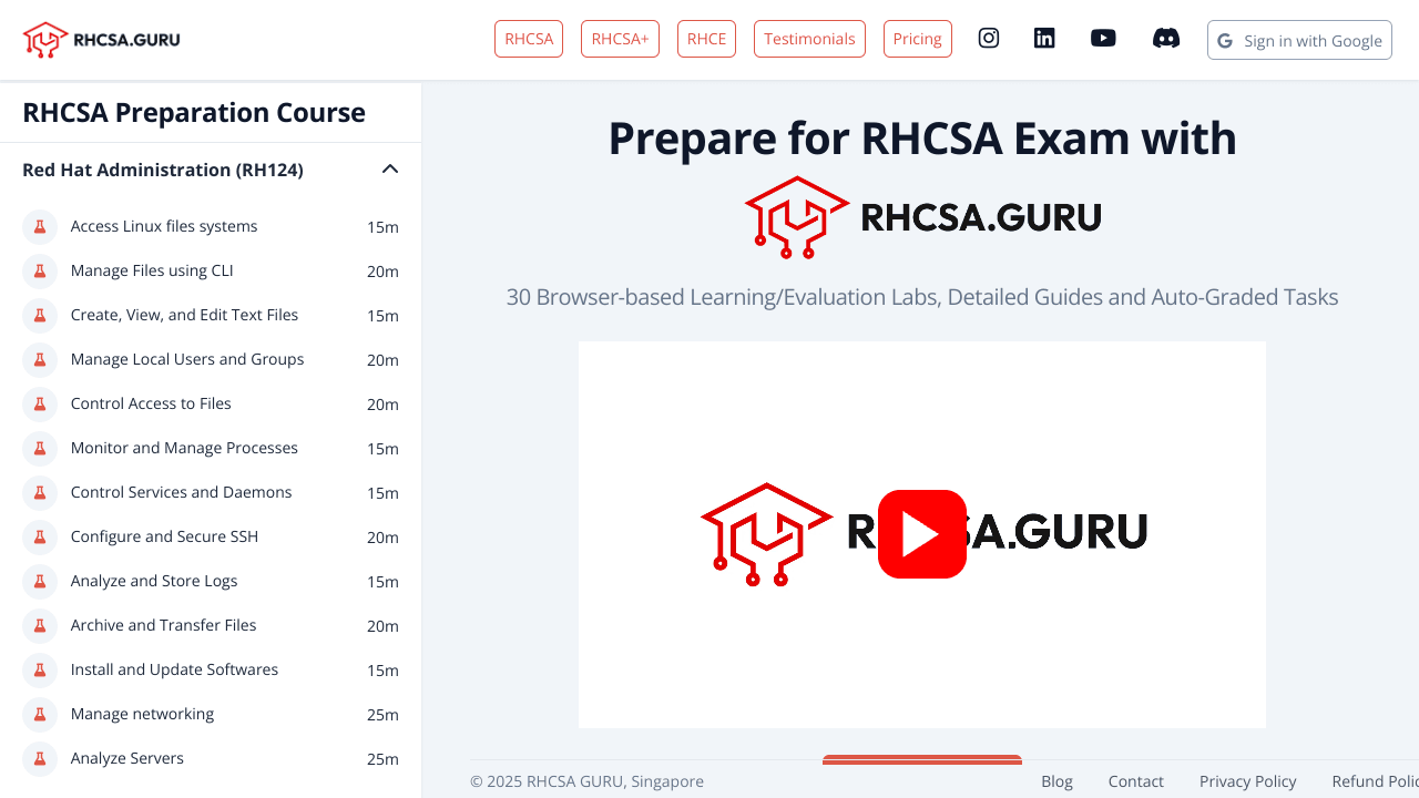 RHCSA Guru