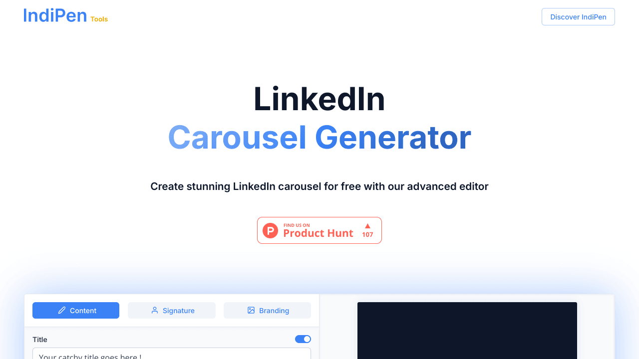 LinkedIn Carousel generator
