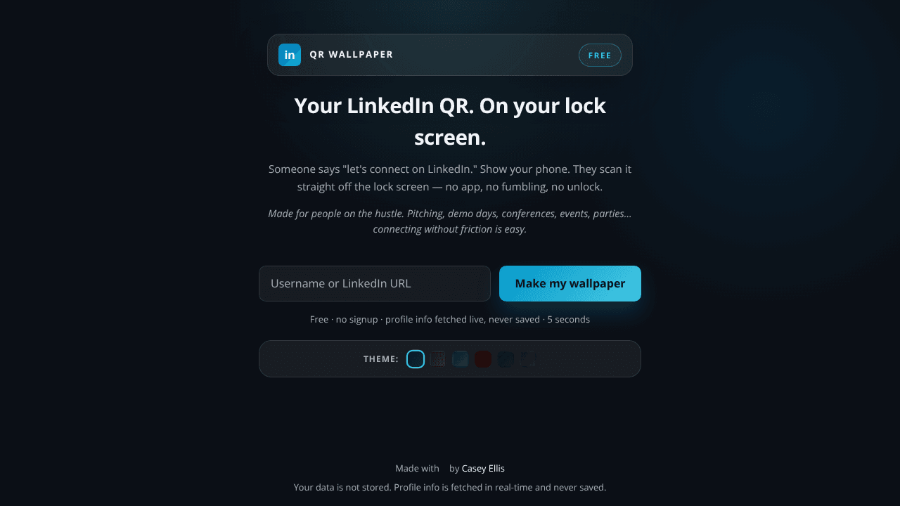 LinkedIn QR Wallpaper
