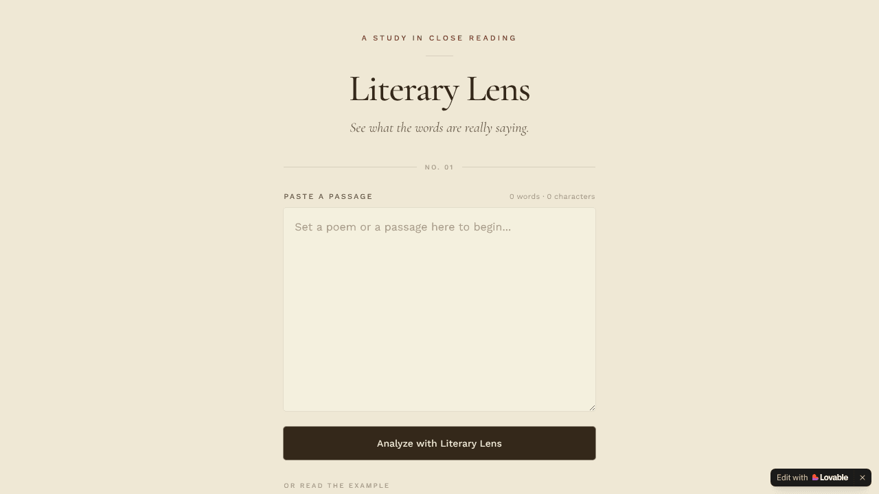 Literary Lens