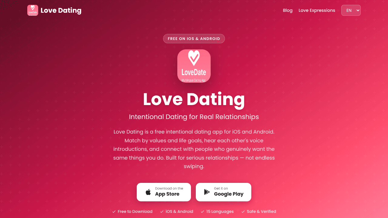 Love Dating – Intentional Dating App