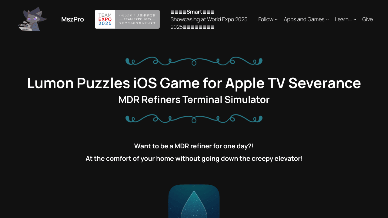 Lumon Puzzle Game for Apple TV Severance