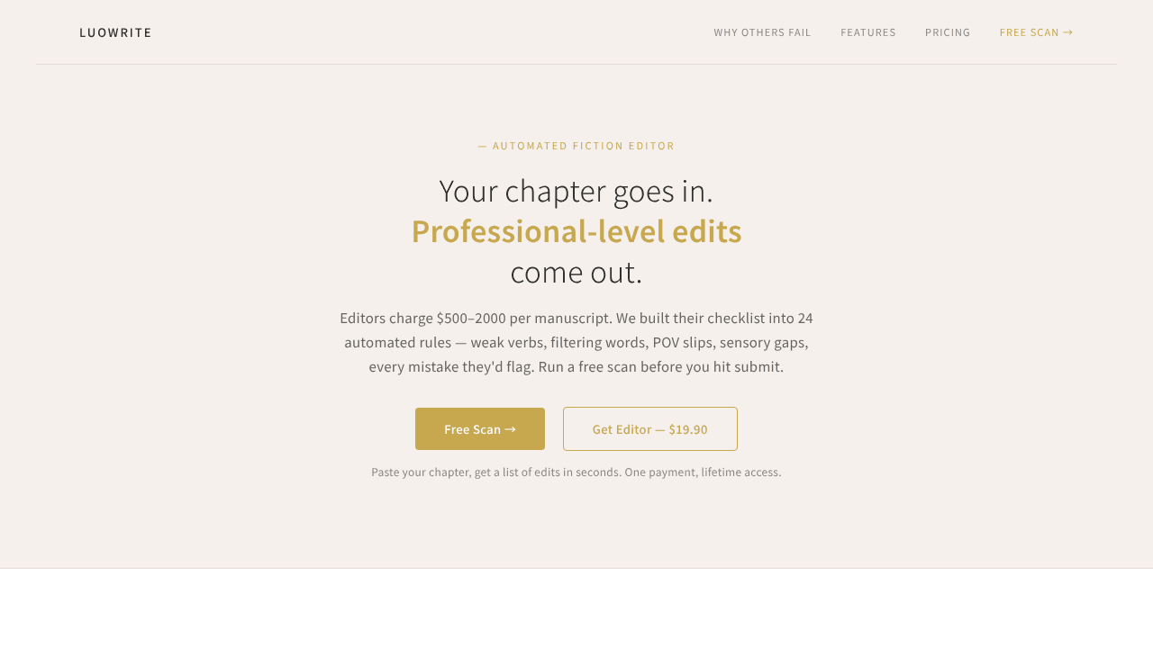 LuoWrite — Your Automated Fiction Editor