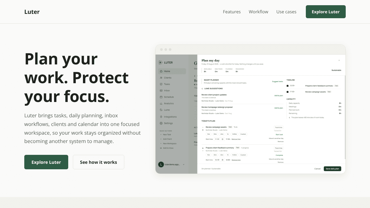 Luter — A calmer work OS
