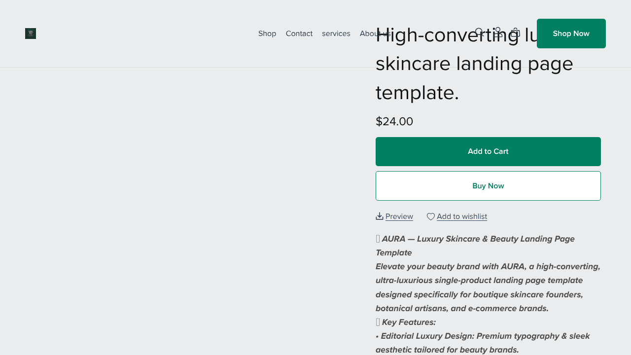 Luxury Skincare Landing Page