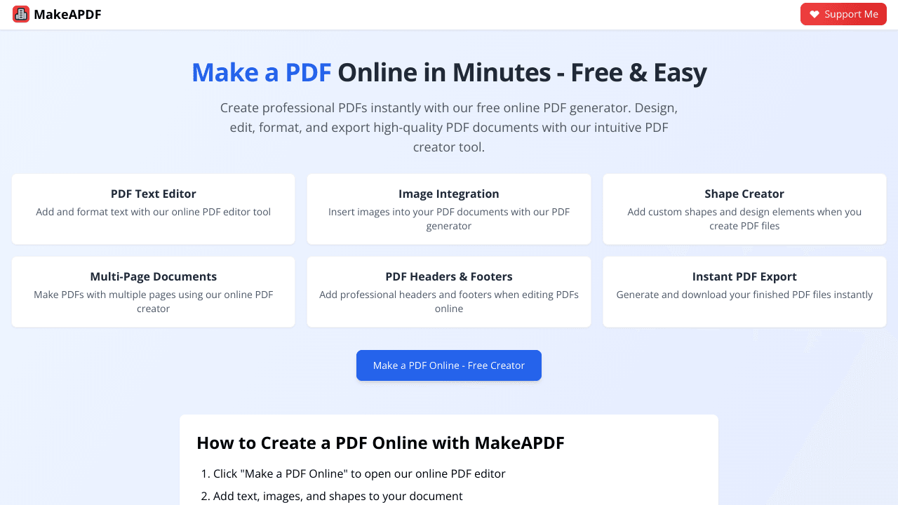 Make a PDF