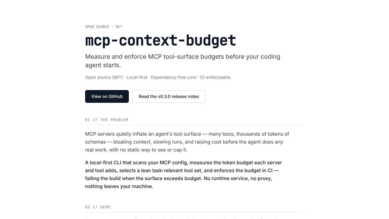 MCP Context Budget