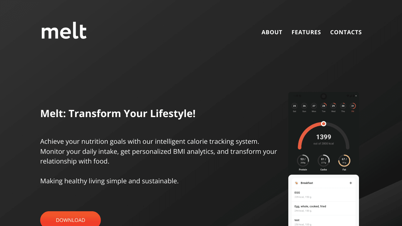 Melt AI - Calorie counter