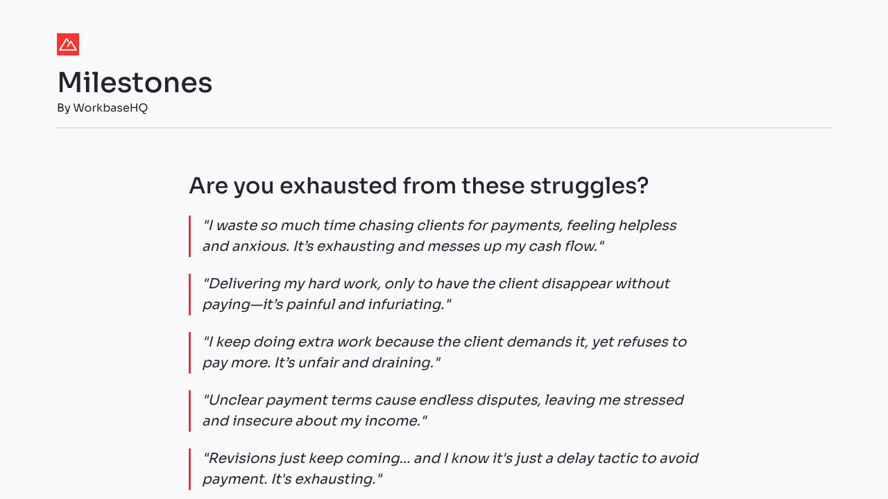 Milestones by WorkbaseHQ