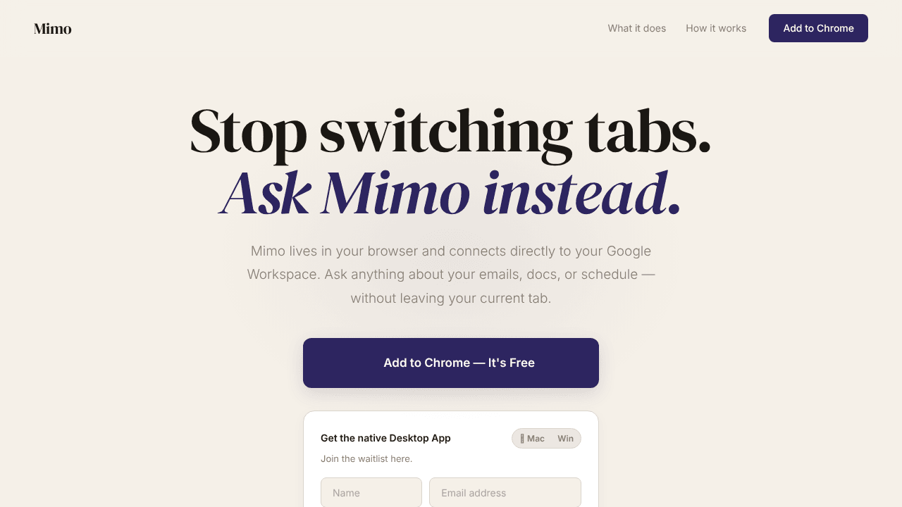 Mimo - Your Personal AI Assistant