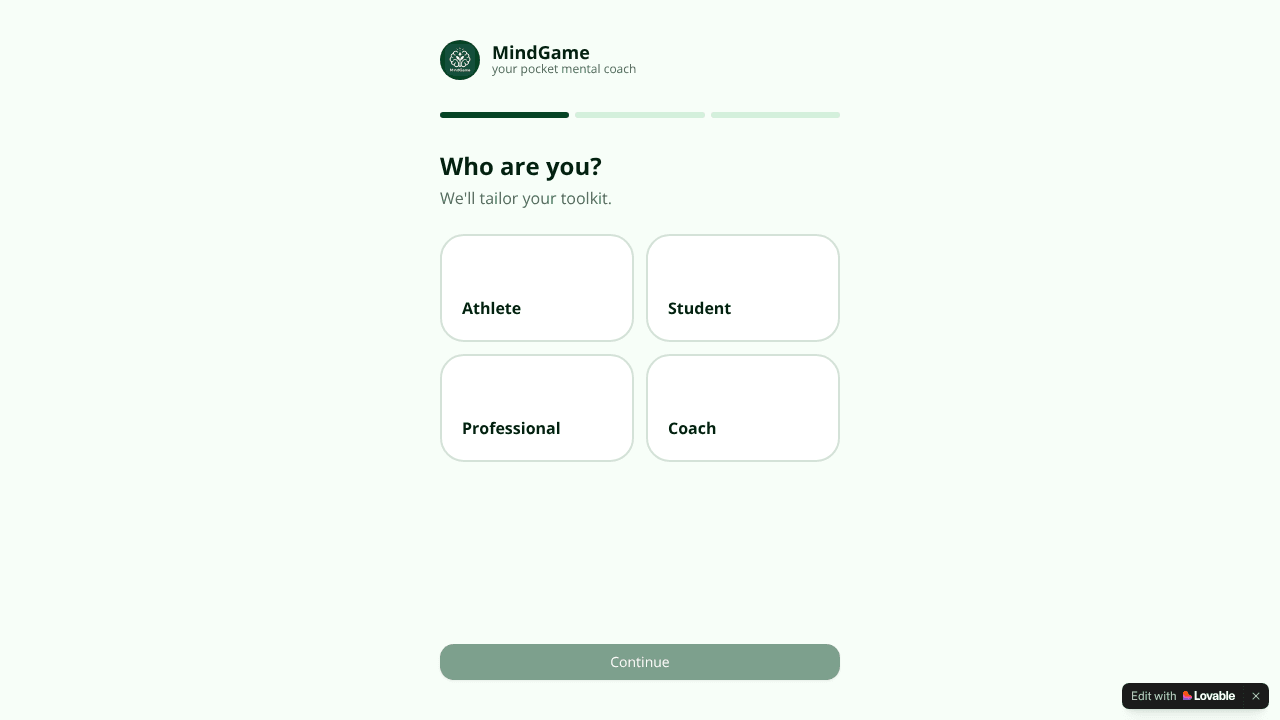 MindGame — Your pocket mental coach