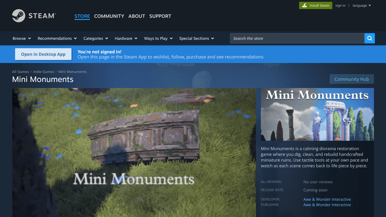 Mini Monuments on Steam