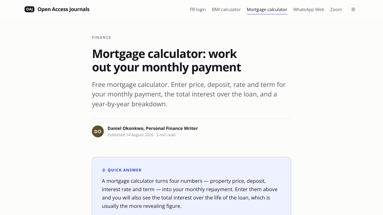 Mortgage Calculator