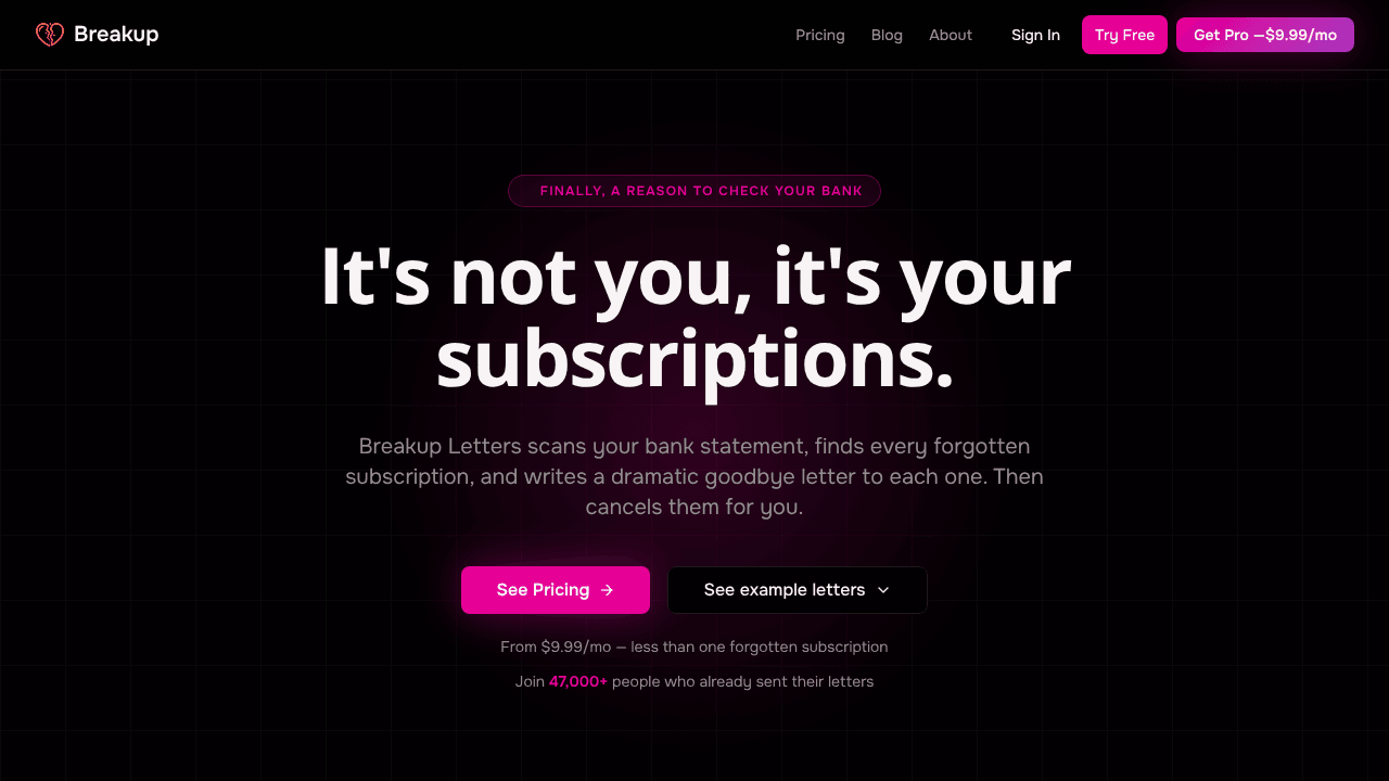 My app breaks up with my subscriptions